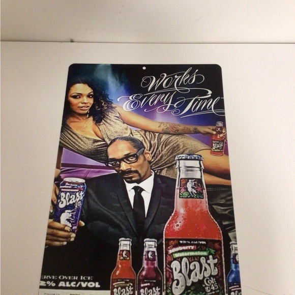 colt 45 Blast Works Everytime Snoop Dogg metal tin sign - Picture 3 of 5